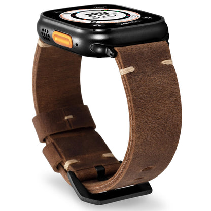 Classic Brown Leather Apple Watch Band