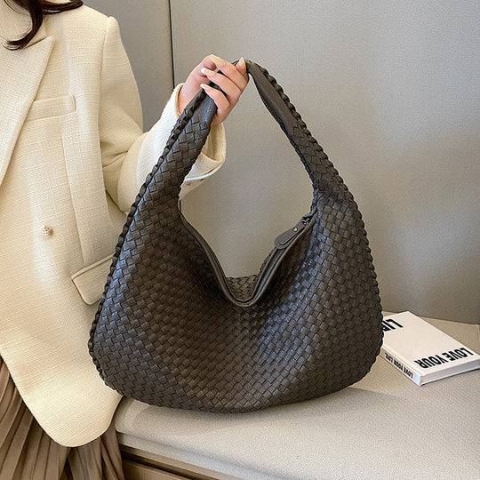 Braided Oko Leather Mary Shoulder Bag