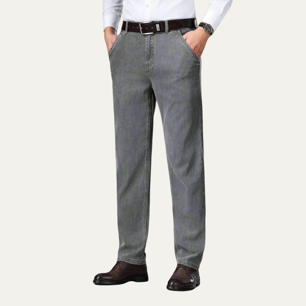 Men’s Relaxed Textured Casual Trousers