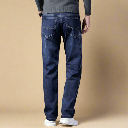 Men's Business Casual Stretch Jeans with Comfortable Regular Fit