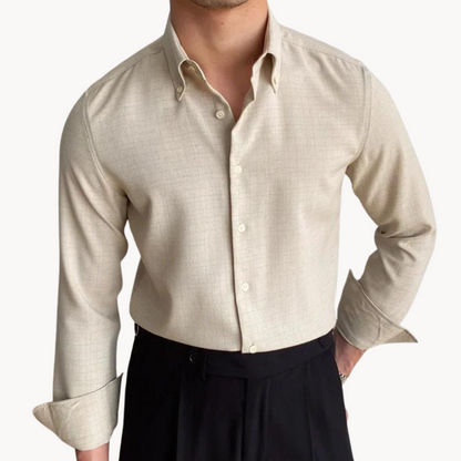 Button Shirt - Selvedge Fabric Blend & Soft Hand Long Wear
