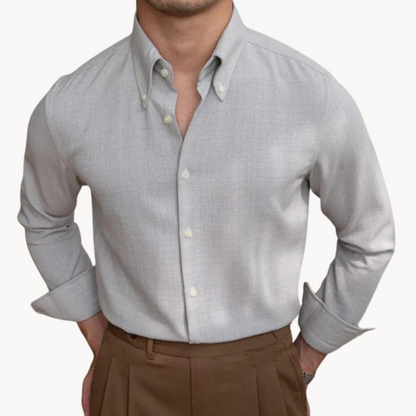 Button Shirt - Selvedge Fabric Blend & Soft Hand Long Wear