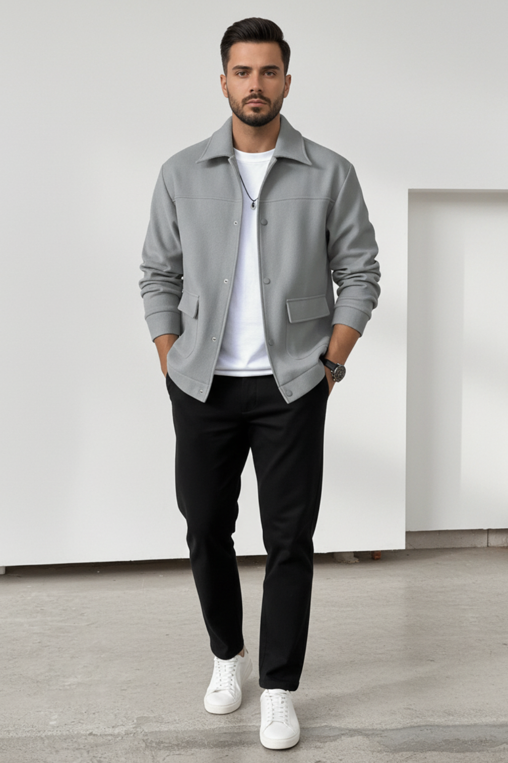 Men’s Button-Up Casual Jacket