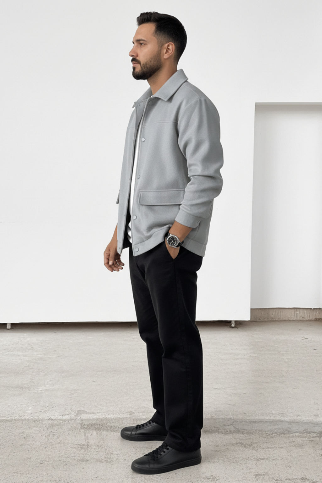 Men’s Button-Up Casual Jacket