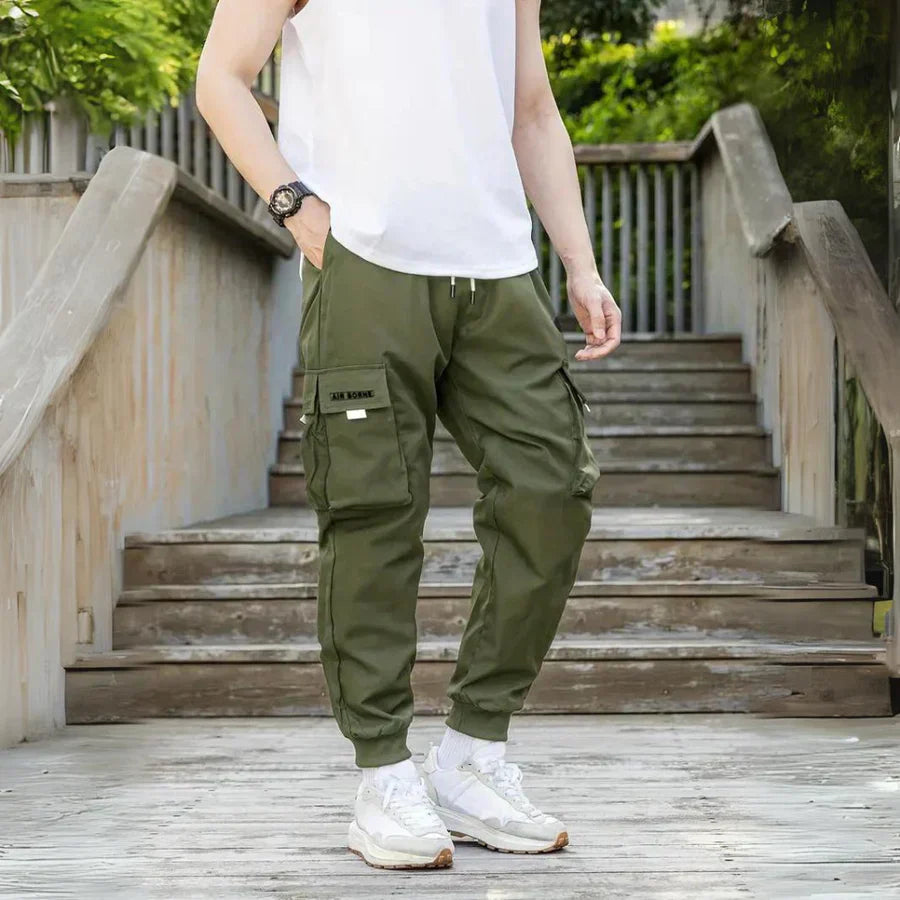 Stylish Athanasios Men's Cargo Trousers with Adjustable Drawstring