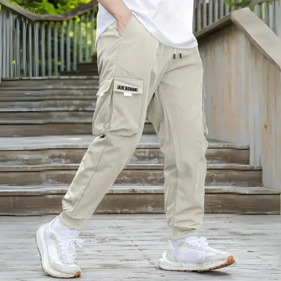Stylish Athanasios Men's Cargo Trousers with Adjustable Drawstring