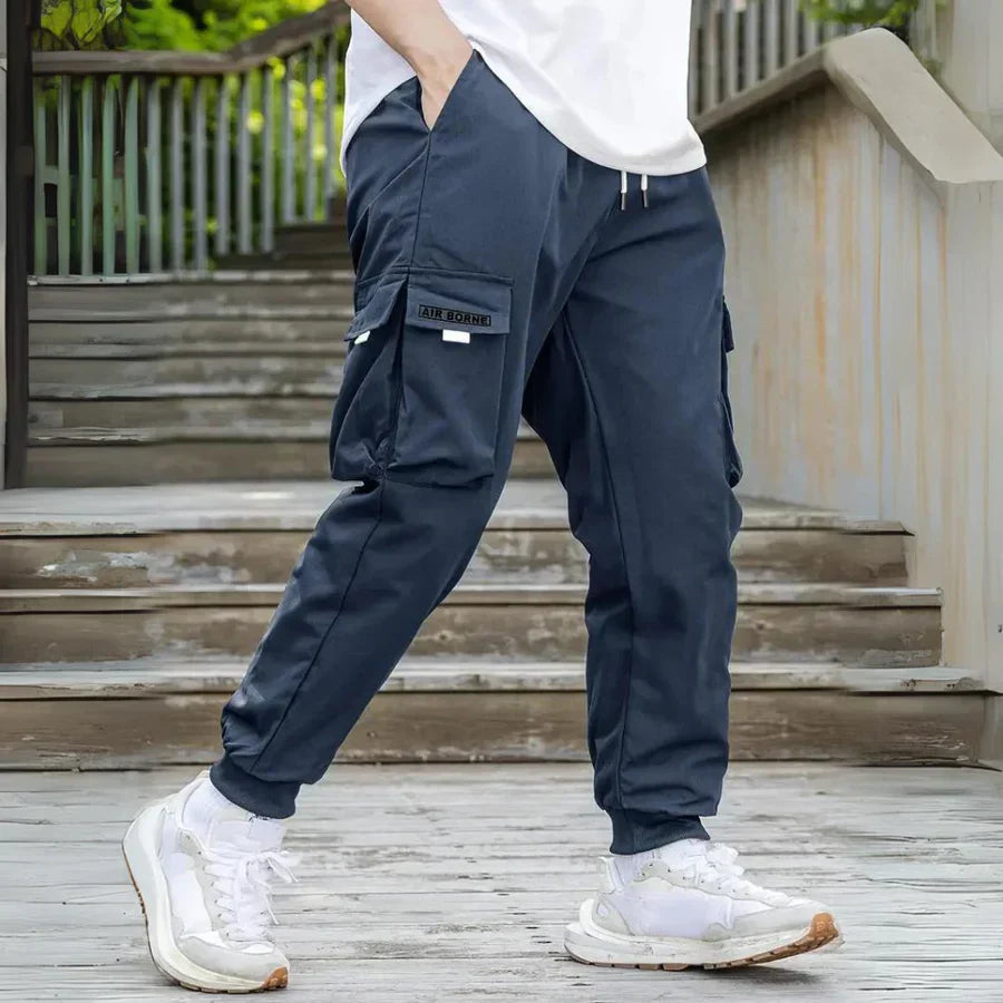 Stylish Athanasios Men's Cargo Trousers with Adjustable Drawstring