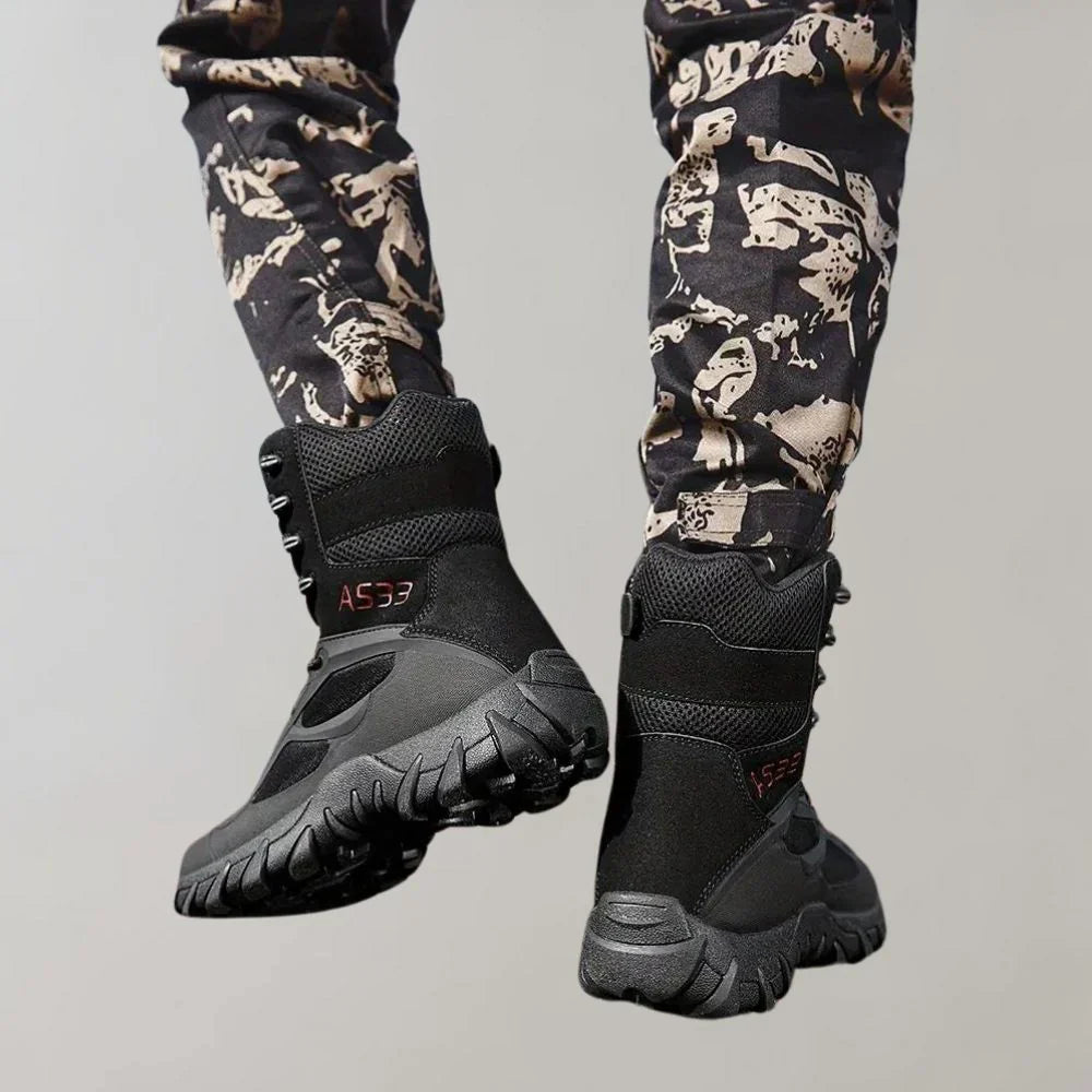 High-top hiking boots for men