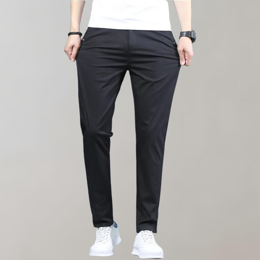 Comfortable Fit Work Pants with Stretch Straight Leg Design