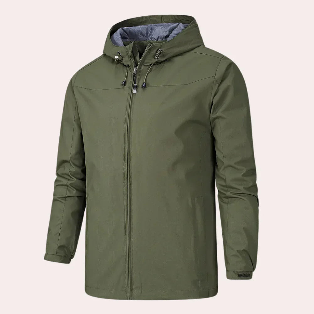Men's hooded windbreaker