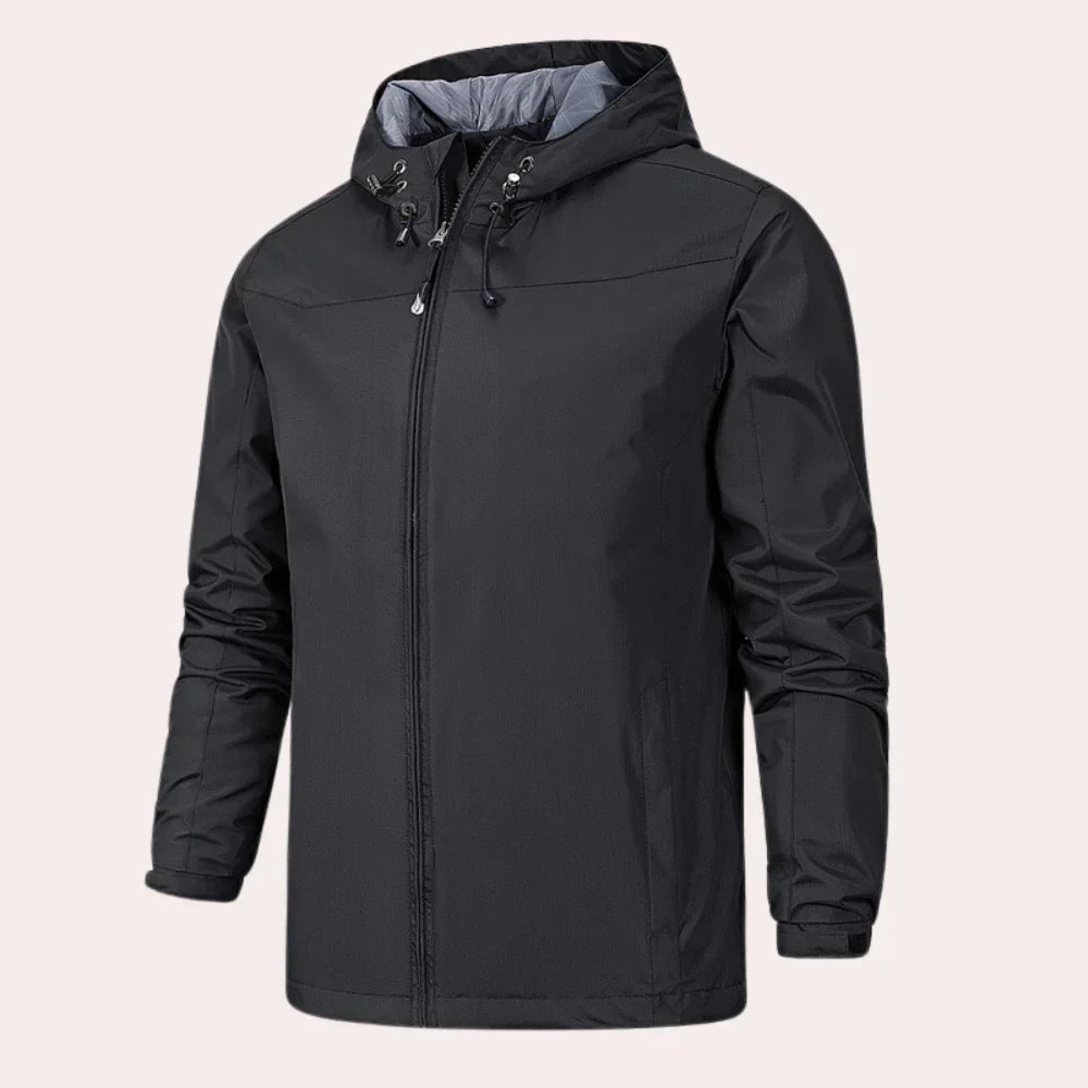 Men's hooded windbreaker
