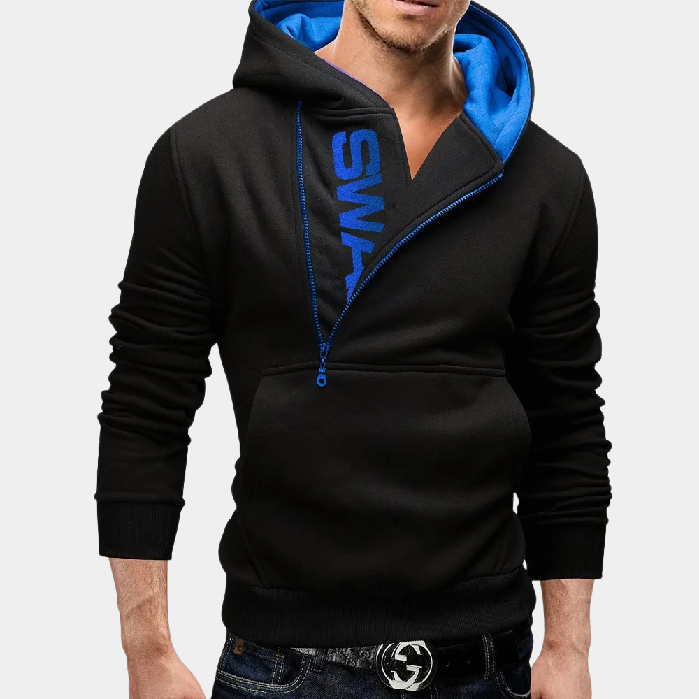 Stylish Neil Men's Hoodie with Side Zip