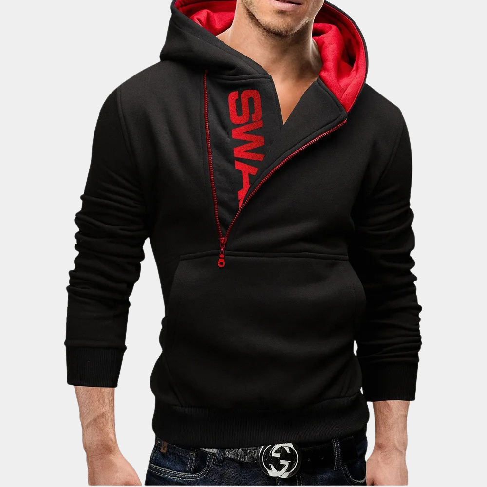 Stylish Neil Men's Hoodie with Side Zip