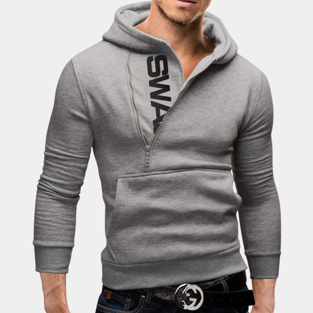 Stylish Neil Men's Hoodie with Side Zip