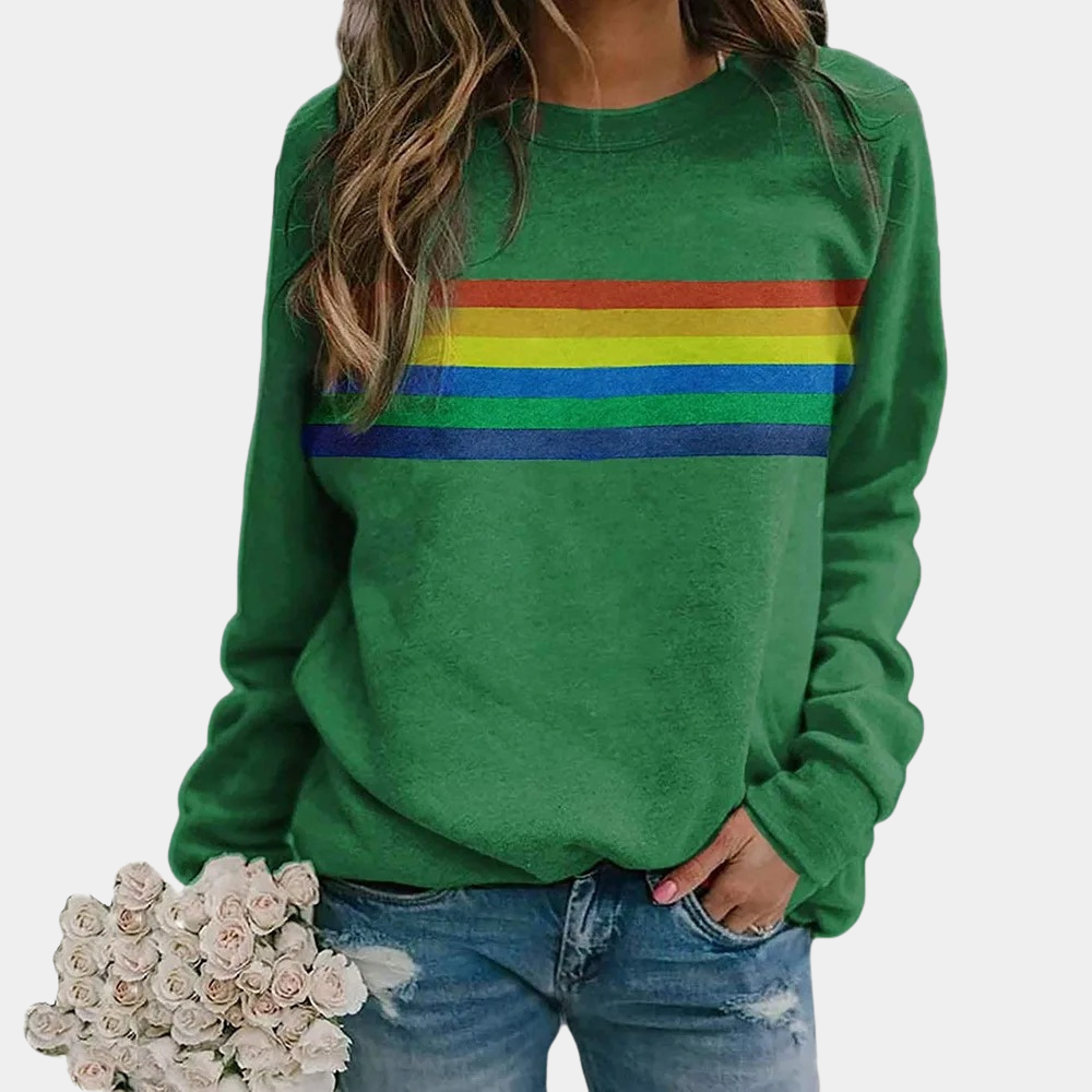 Comfy Vintage Striped Sweatshirt – Loose Fit Design