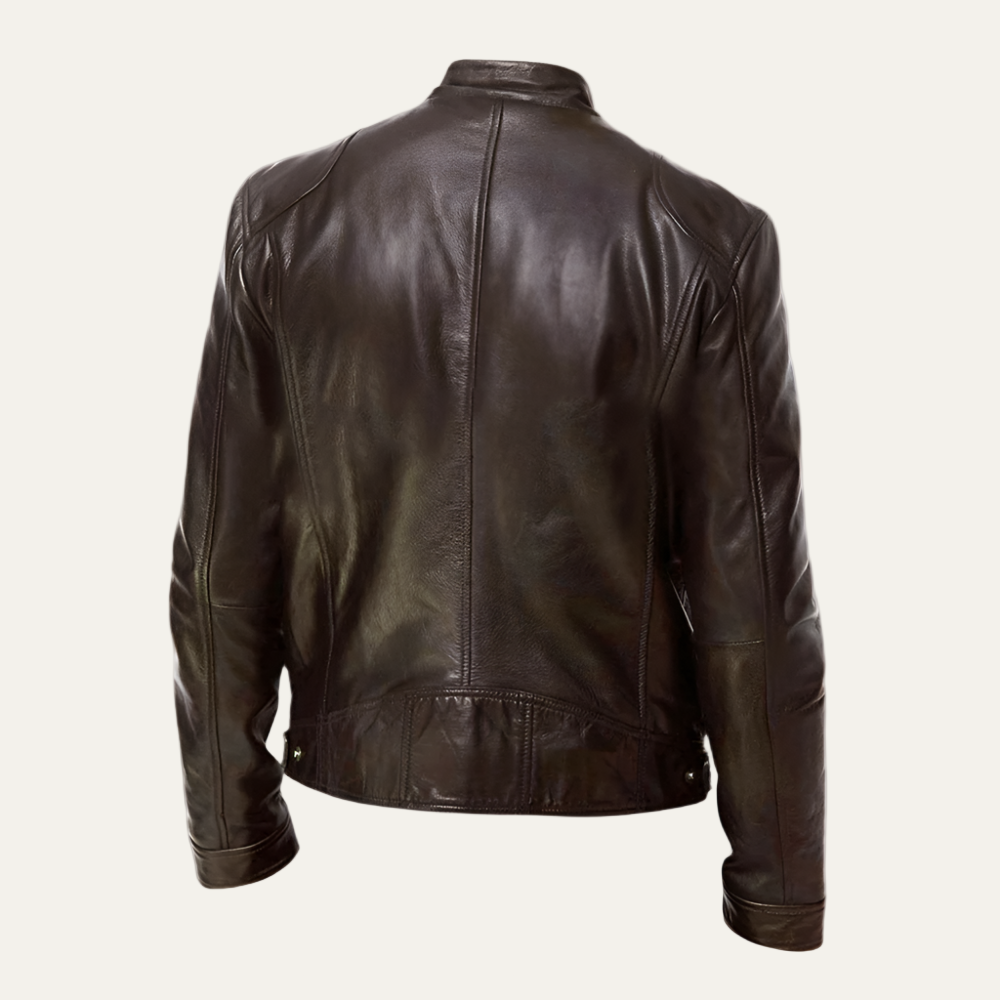 Men’s Classic Racer Zip Leather Jacket