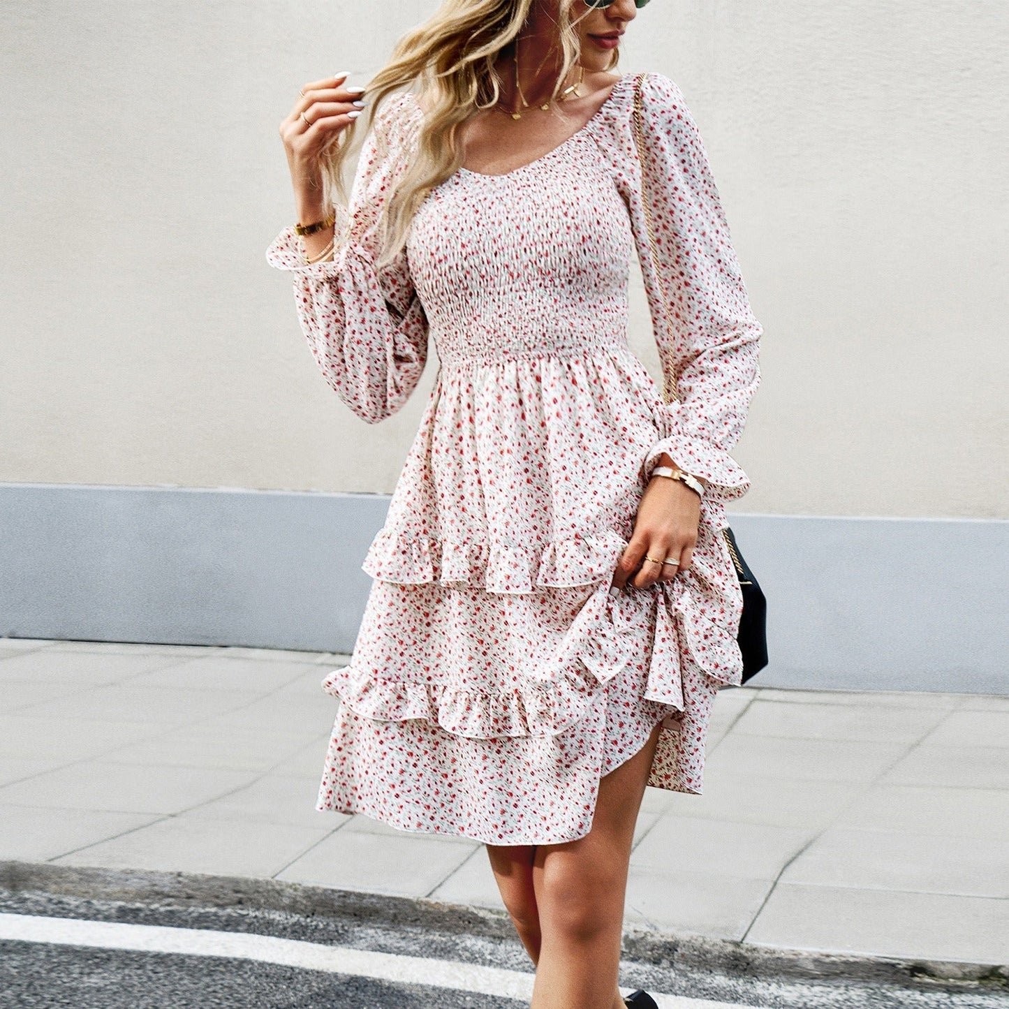 Chic Floral Sundress for Women Outdoor