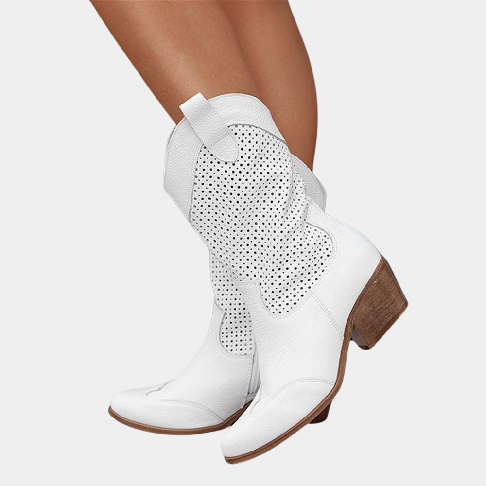Fashionable Western Ankle Boots - BritishElegance