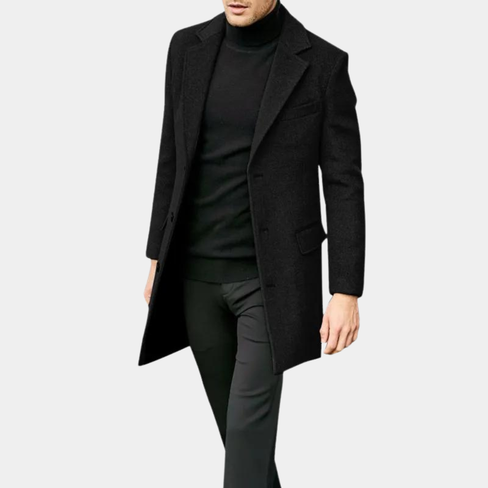 Elegant men's long coat for a stylish look