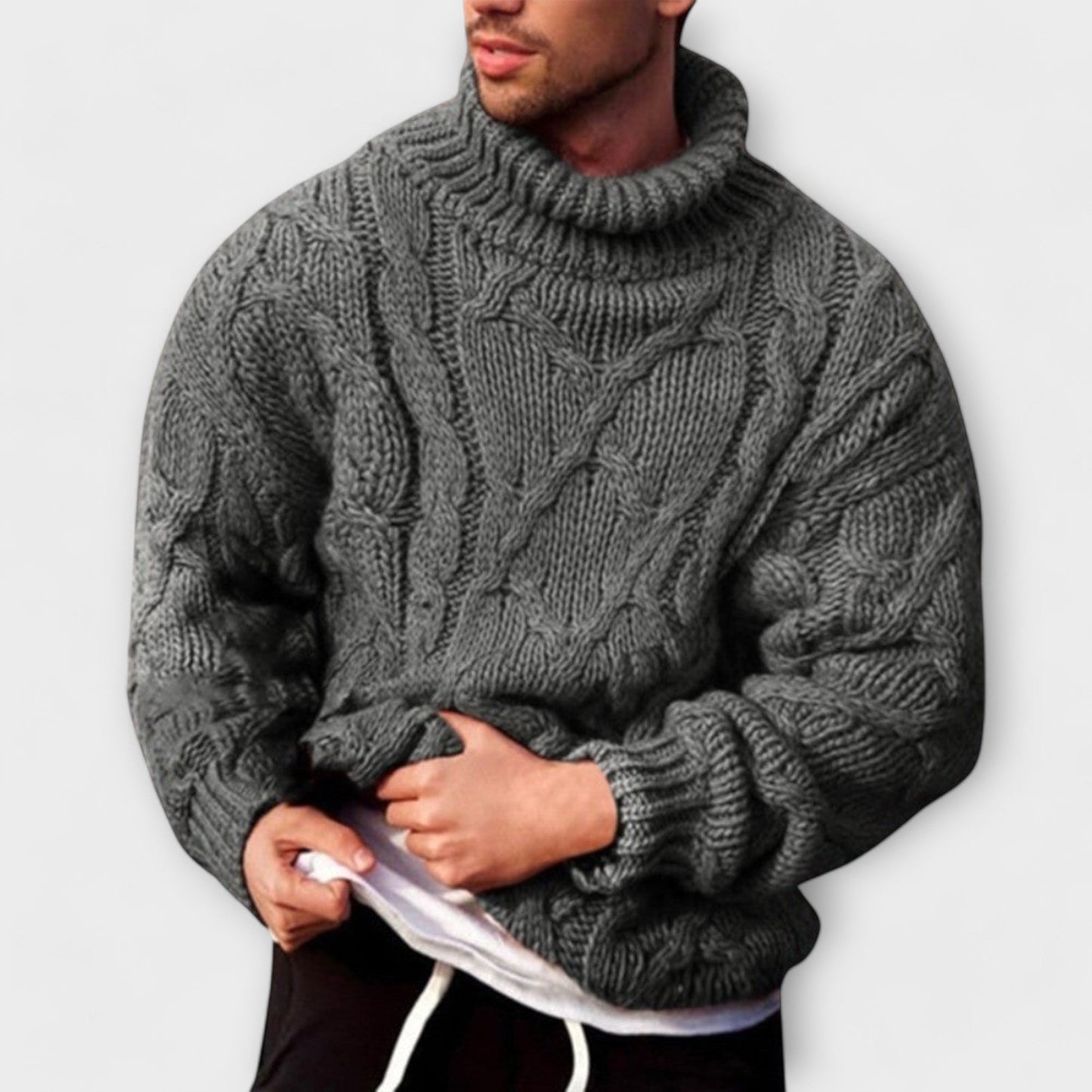 Men's Ruben Knit Turtleneck Winter Sweater