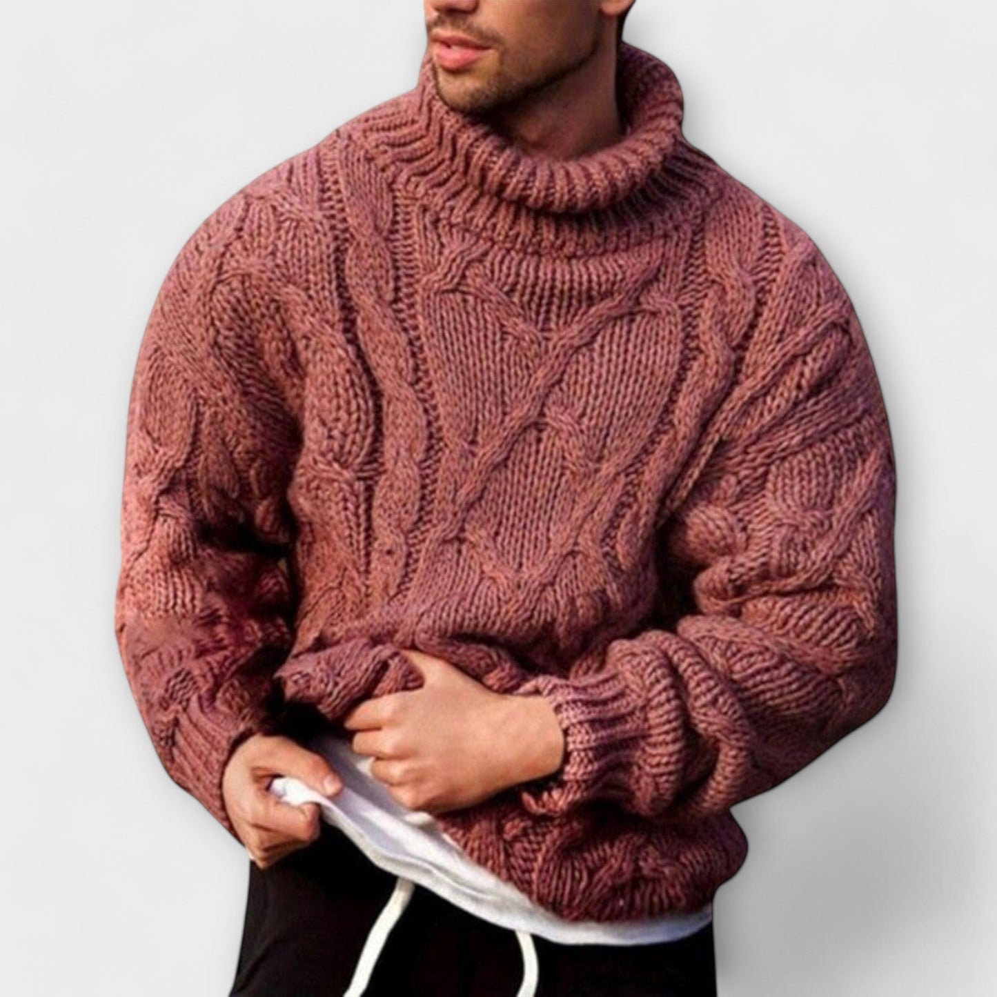 Men's Ruben Knit Turtleneck Winter Sweater