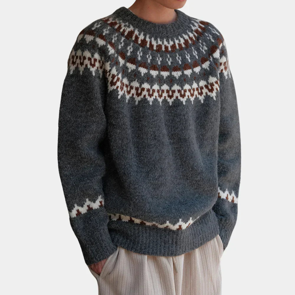 Men's warm knit sweater