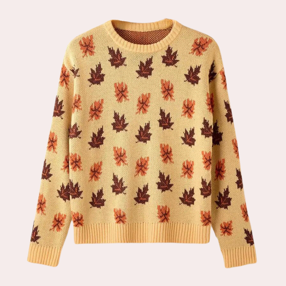 Colorful Women's Graphic Crew Neck Sweater - BritishElegance