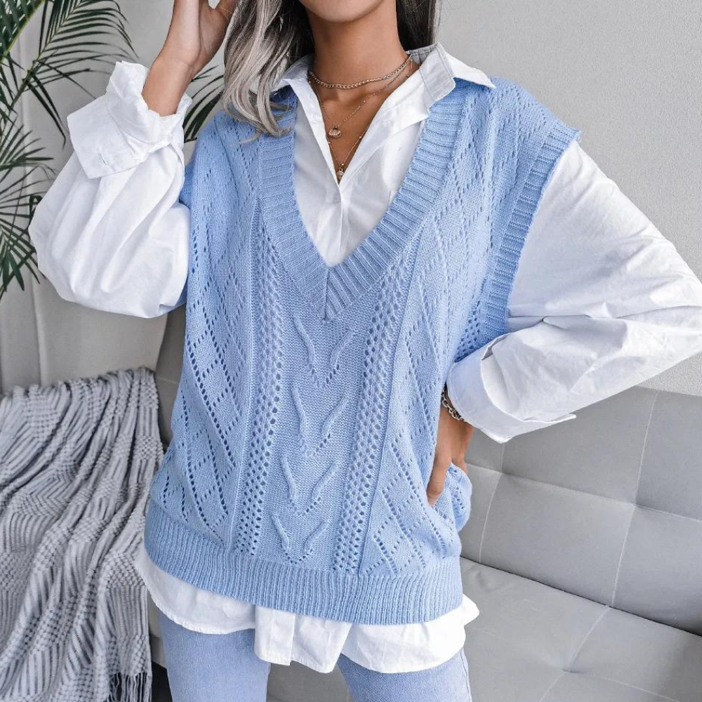 Women's Casual Tank Sweater Vest - BritishElegance