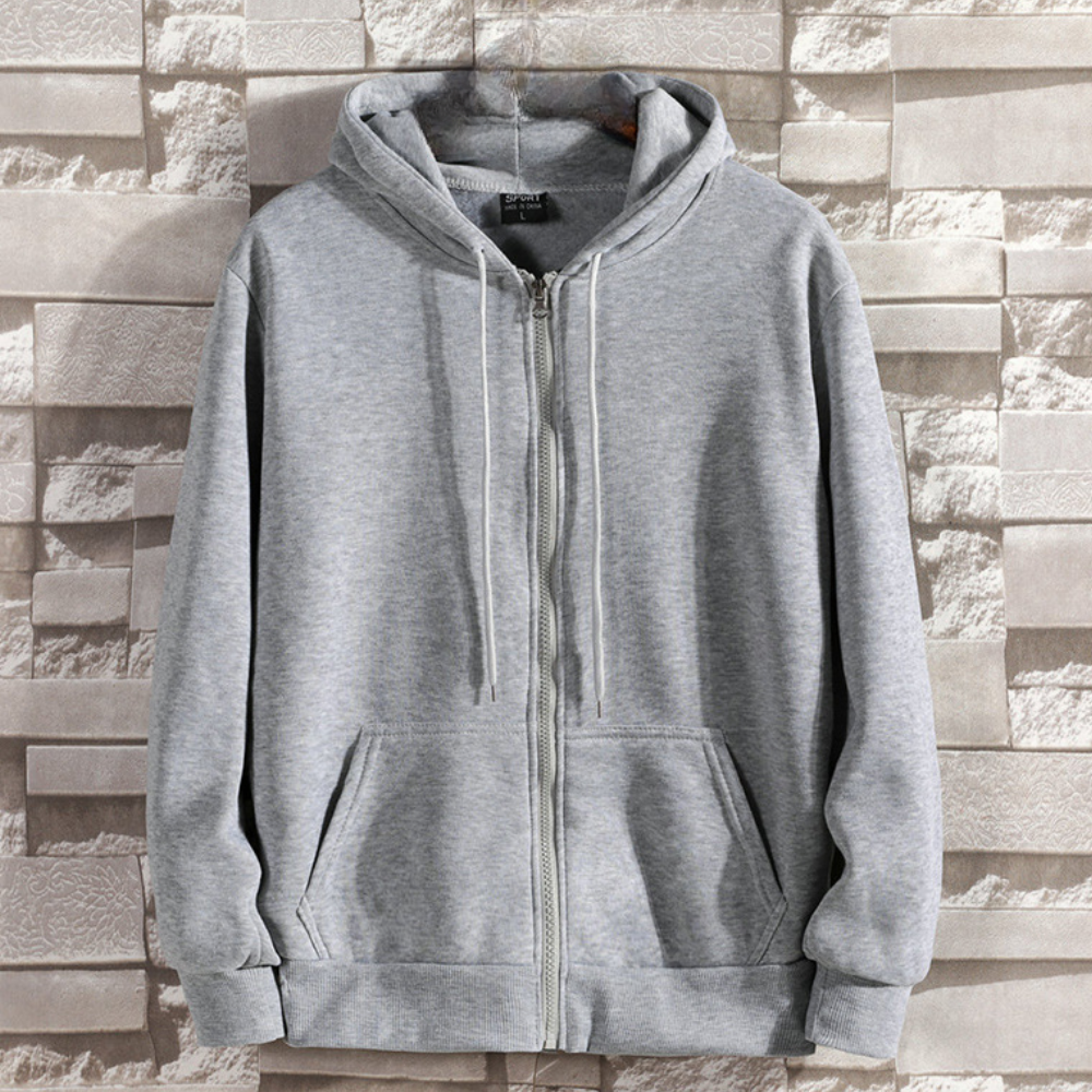 Stylish zip-up hoodie for men by Lorand