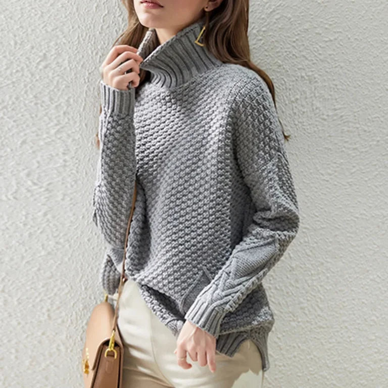 Classic Women's Knit Turtleneck Sweater