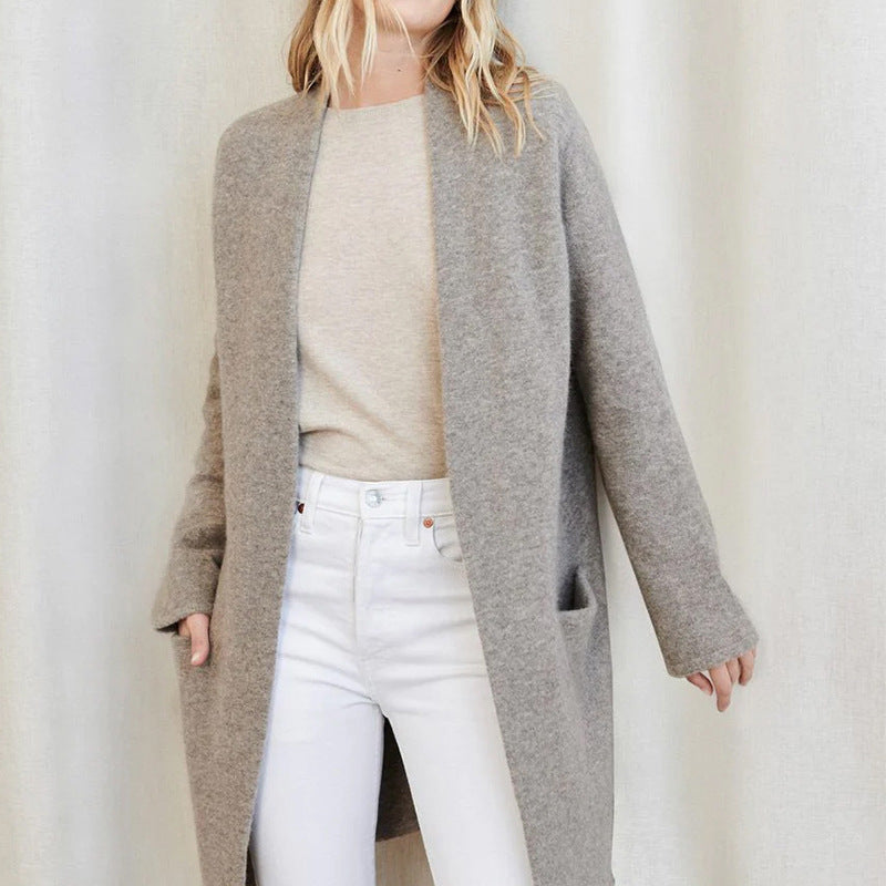 Luxurious Women's Oversized Open Cardigan - BritishElegance
