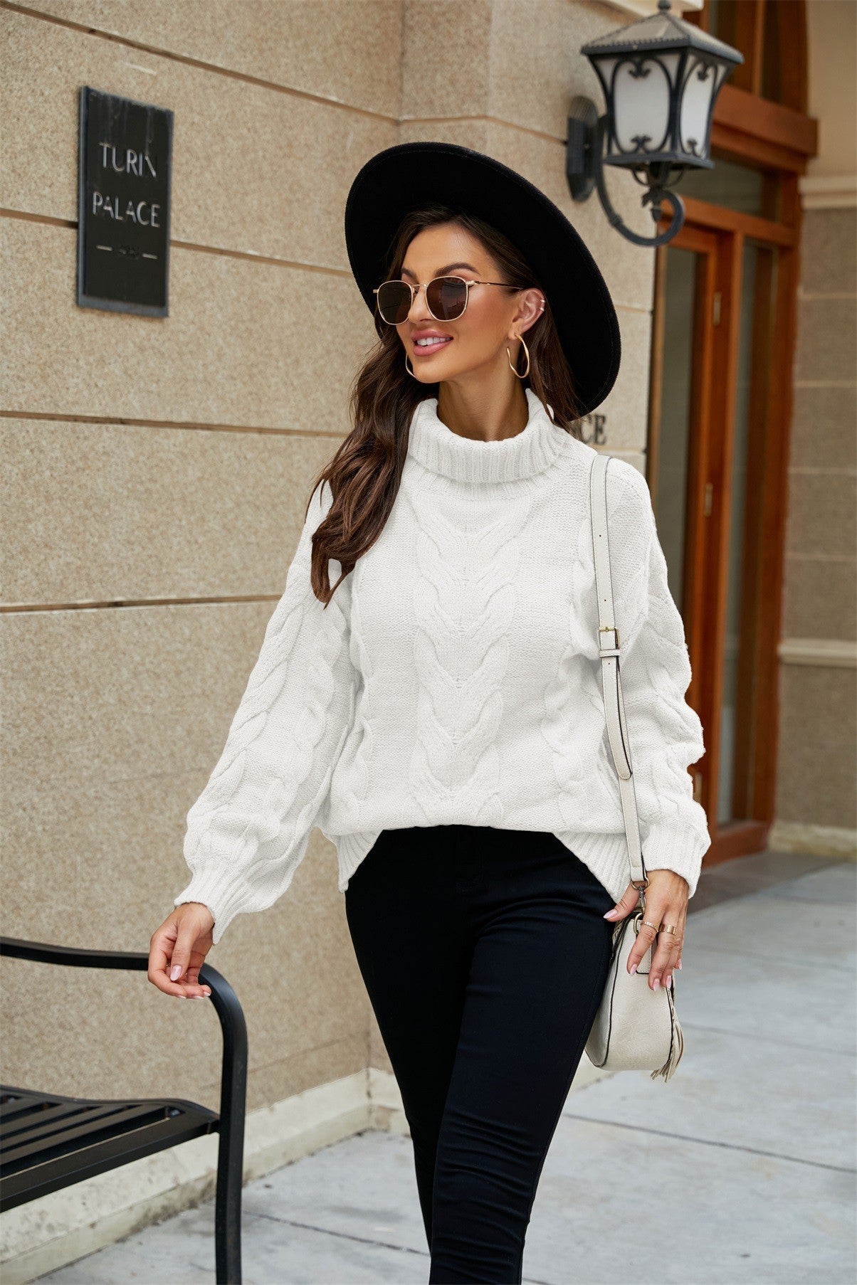 Classic Women's Cable Knit Sweater