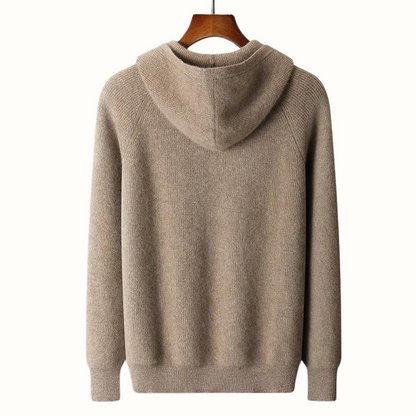 Fabian | Men’s Cashmere Zipper Vest with Hood – Luxury Knit Hoodie
