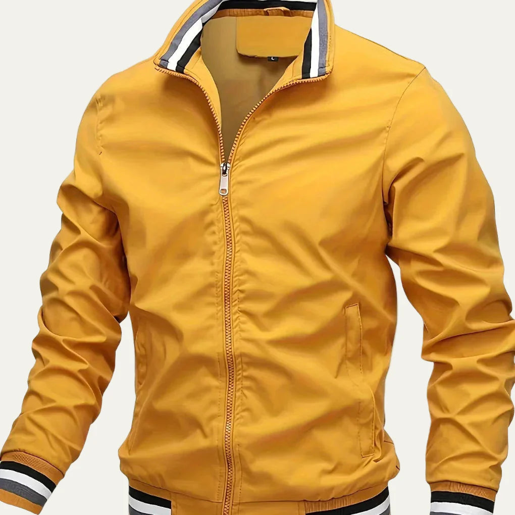 Men’s Oversized Stand Collar Outdoor Bomber Jacket