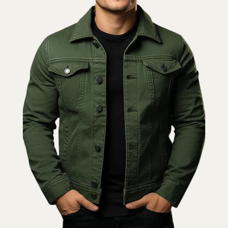 Men’s Classic Fit Button Front Denim Jacket