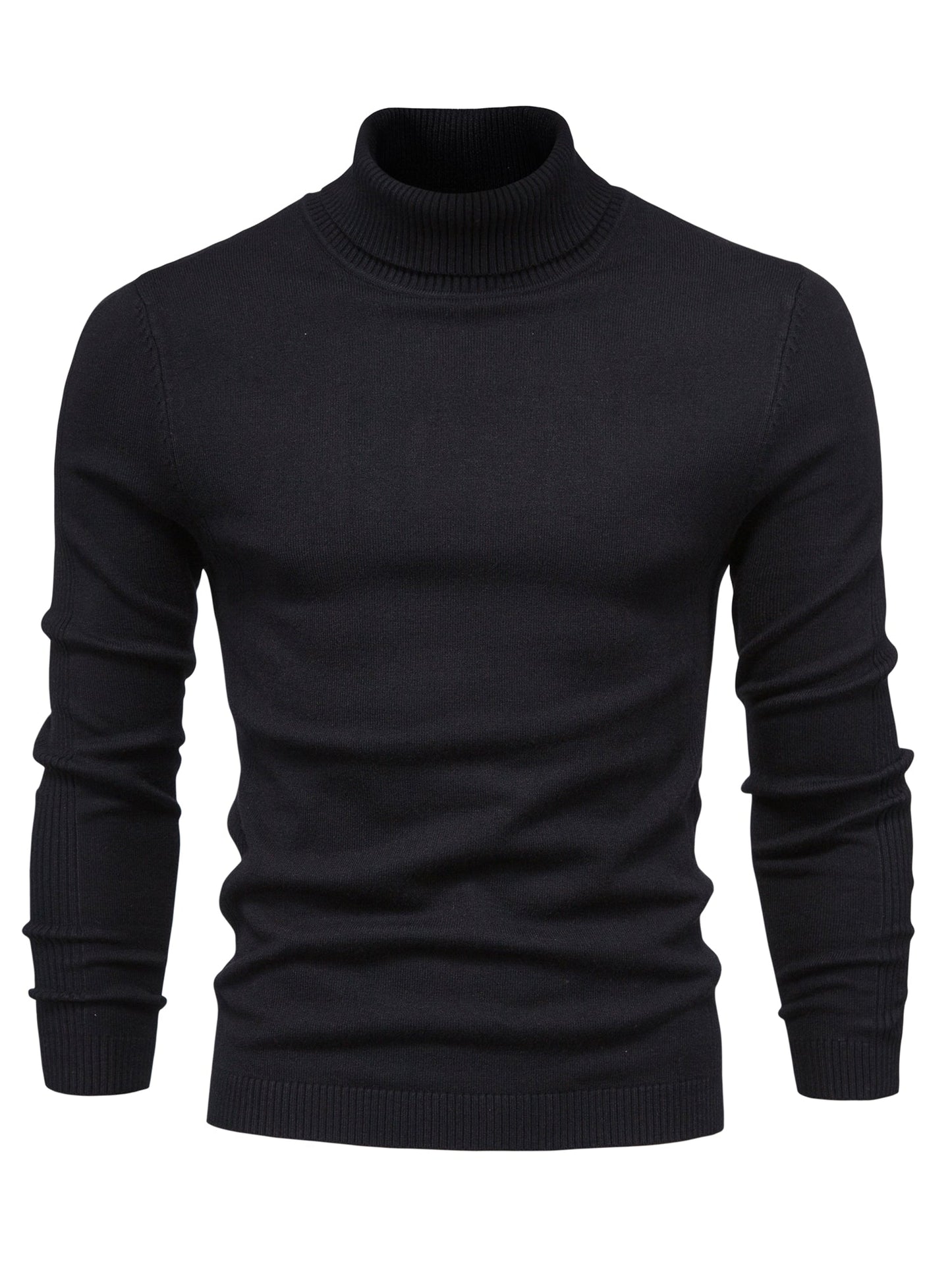 Fine merino wool turtleneck sweater for men