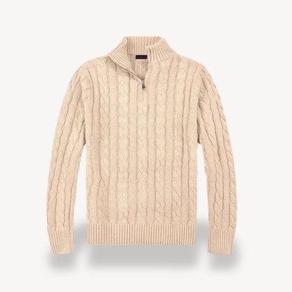 Men’s Textured Quarter-Zip Knitwear