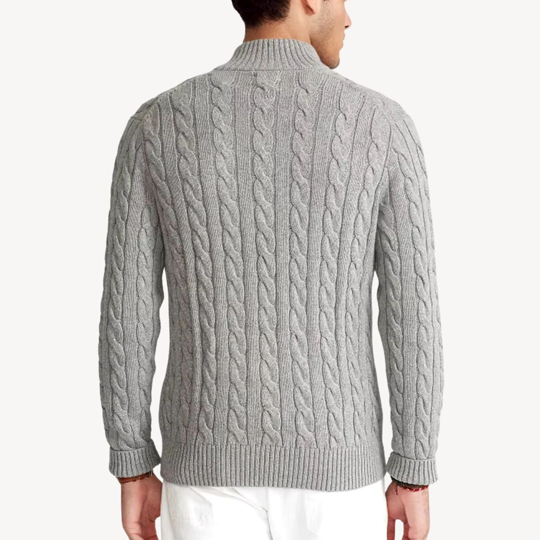 Men’s Textured Quarter-Zip Knitwear