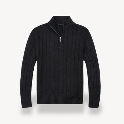 Men’s Textured Quarter-Zip Knitwear