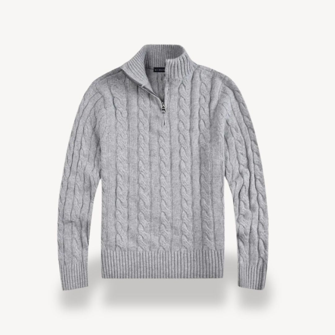 Men’s Textured Quarter-Zip Knitwear