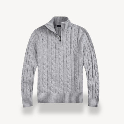 Men’s Textured Quarter-Zip Knitwear
