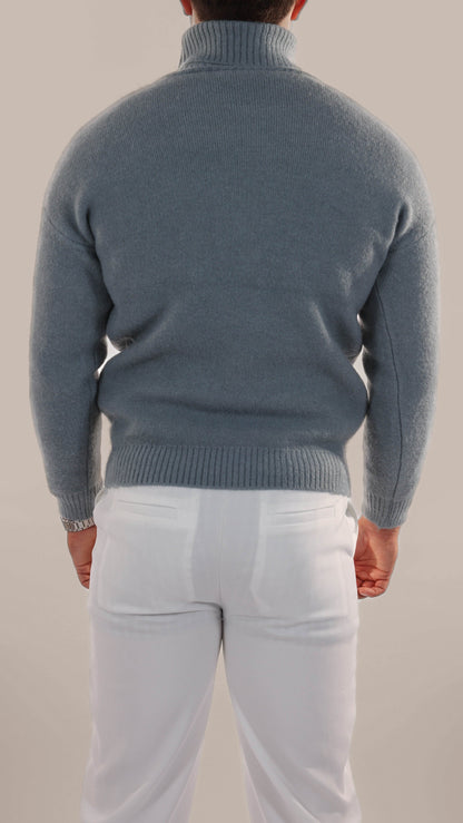 Warm Knitted Roll Neck Jumper Men