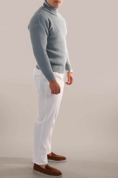 Warm Knitted Roll Neck Jumper Men