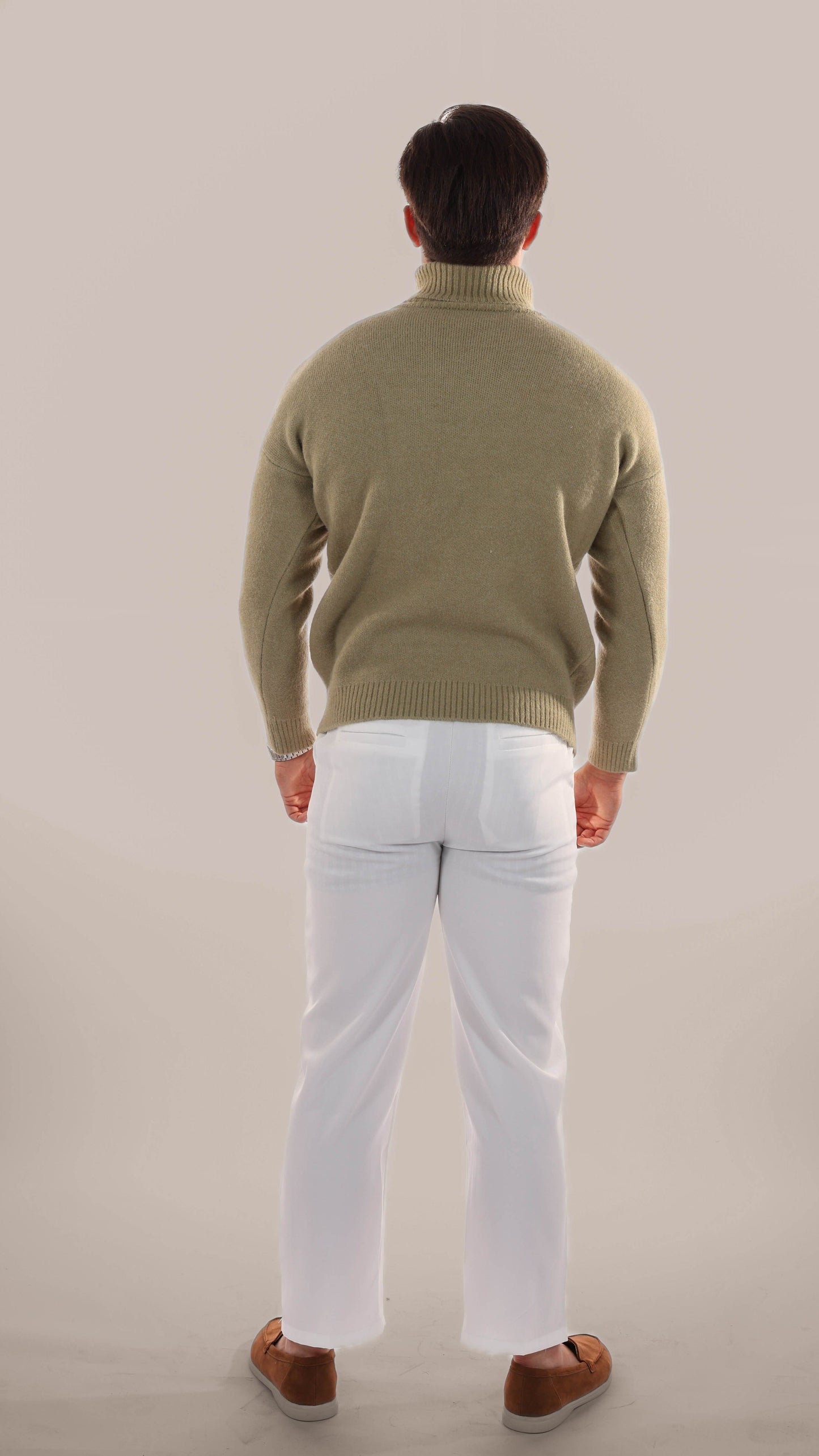 Warm Knitted Roll Neck Jumper Men