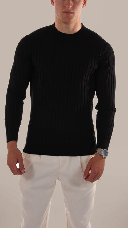 Men’s Ribbed Crew Neck Jumper