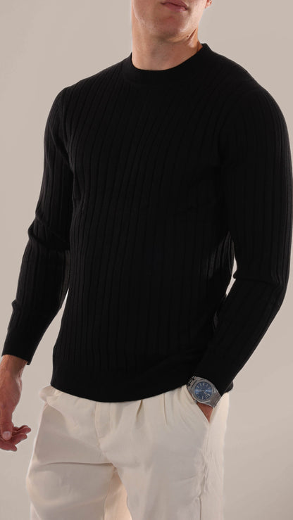 Men’s Ribbed Crew Neck Jumper