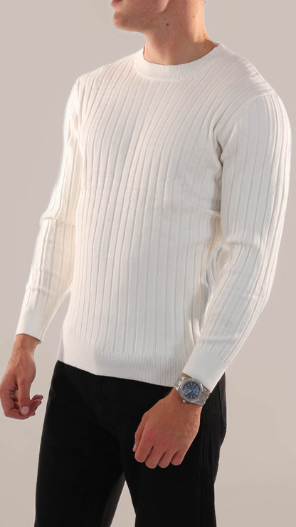 Men’s Ribbed Crew Neck Jumper