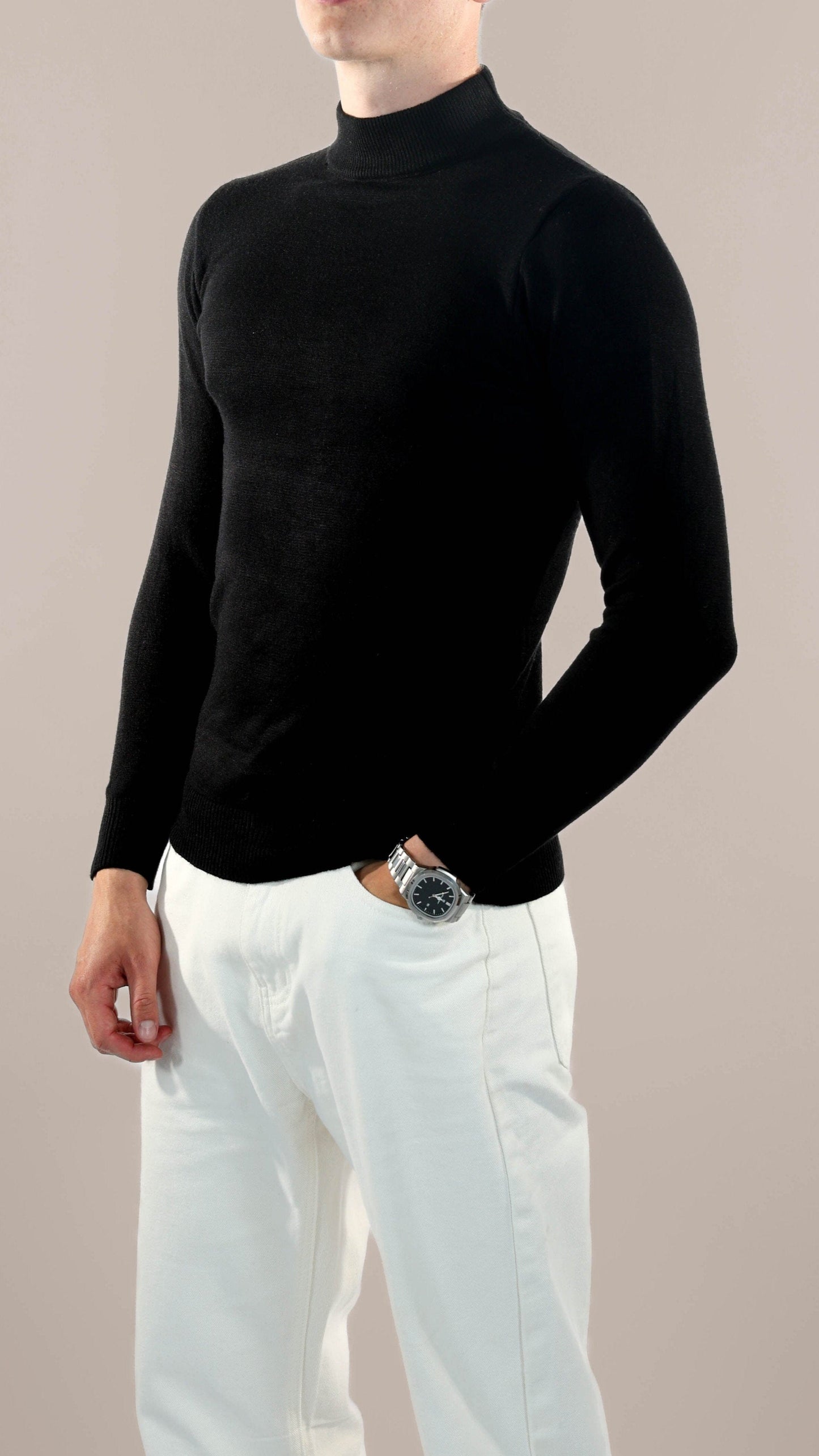 Short Roll Neck Jumper for Men
