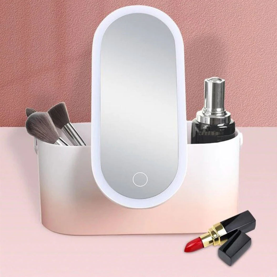 Portable Travel Makeup Case with LED Light - BritishElegance