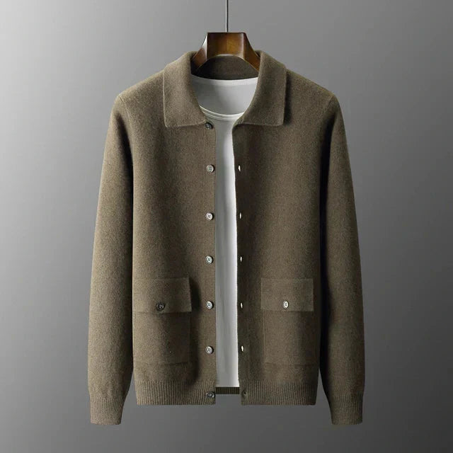 Classic Mens Button Down Knit Cardigan - BritishElegance